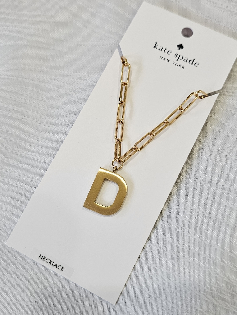 kate spade Gold Letter D Pendant Chain Necklace